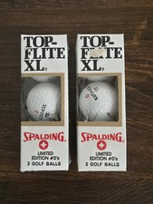 2 VINTAGE SPALDING TOP FLITE XL LIMITED ED 3PK 0 GOLF BALLS NEW