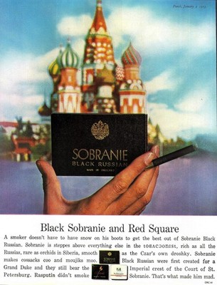 where can i buy black cigarettes Original 1963 Advert SOBRANIE Black Russian Cigarettes Vintage Tobacco  Print Ad