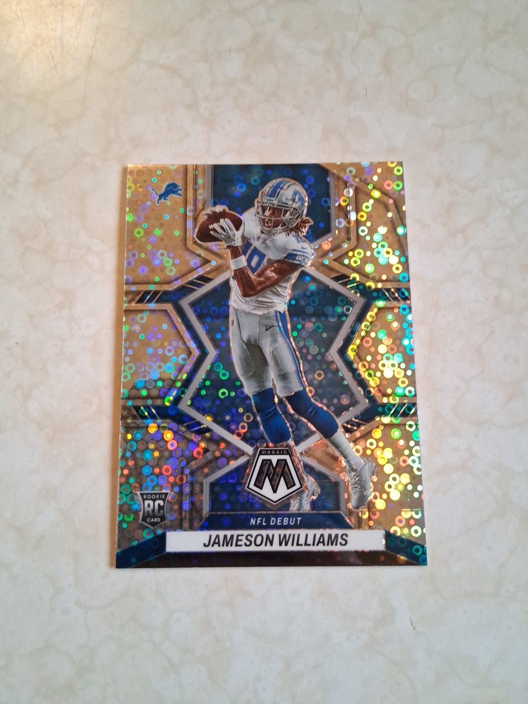 2022 Panini Mosaic - NFL Debut No Huddle Prizm #278 Jameson Williams Lions RC