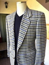 YSL Yves Saint Laurent Houndstooth Check Wool/Cashmere 2-Button Jacket NWTsz 42R