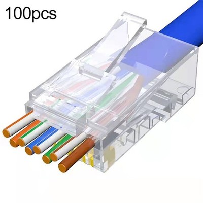 100x Crimpstecker RJ45 CAT5e Modular Crimp Patchkabel Netzwerk 8P8C RJ-45 CAT 5e