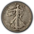 1938-D 50c Walking Liberty Silver Half Dollar - VF Semi Key Date - SKU-H3924