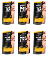 Kit 6 Units Hen Rena Embelleze - Natural Black Gel Sachet - 180g