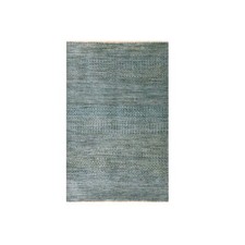 2'x3' Coffee Brown Modern Grass Design Hand Knotted Natural Wool Mat Rug R76442