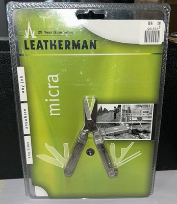 Leatherman Micra Multi-Tool Silver Stainless Steel 10 Tools Scissors Knife