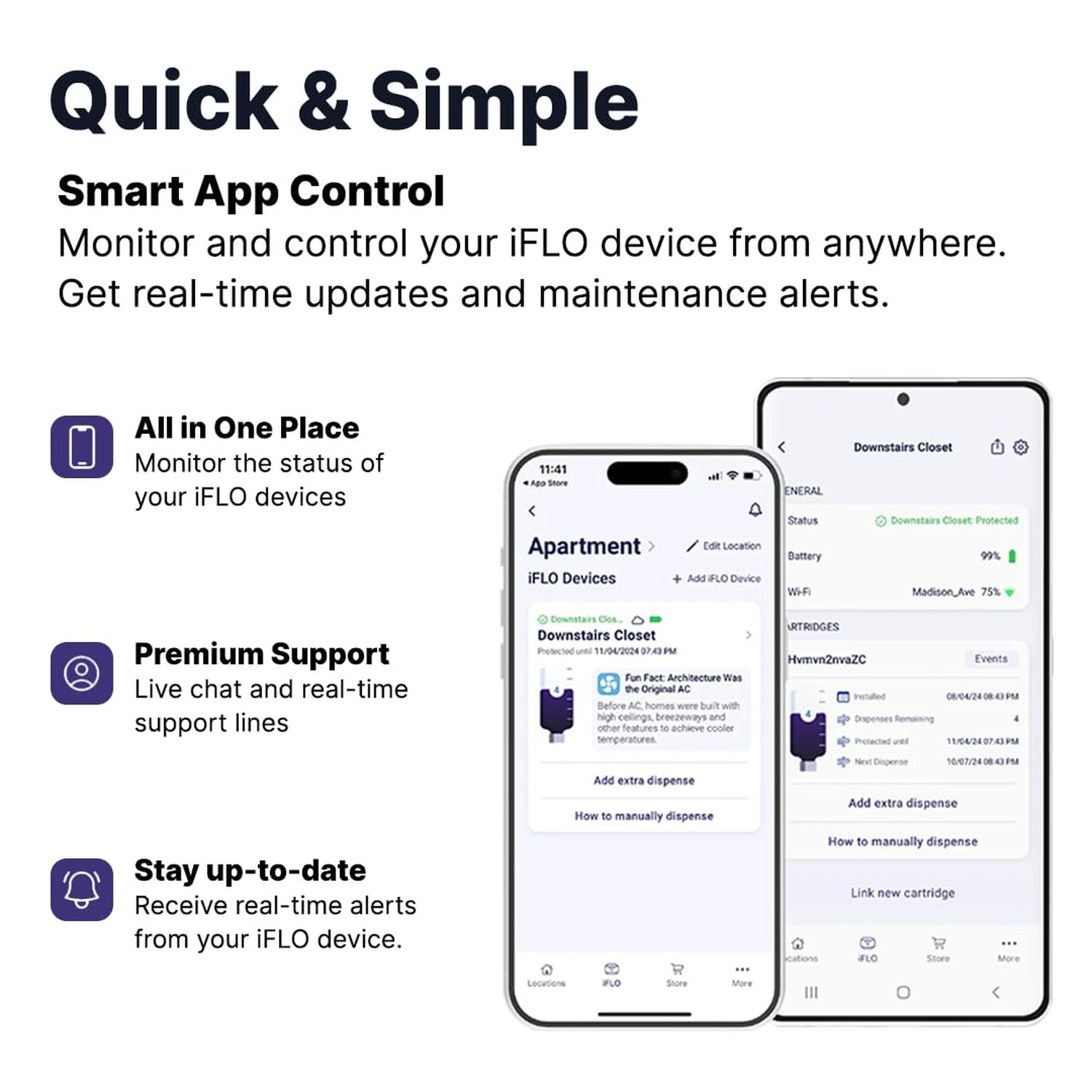 iFLO 3 Month Smart Automated AC Drain line Cleaner Cartridge (1 x 36 Fl Oz Ca...