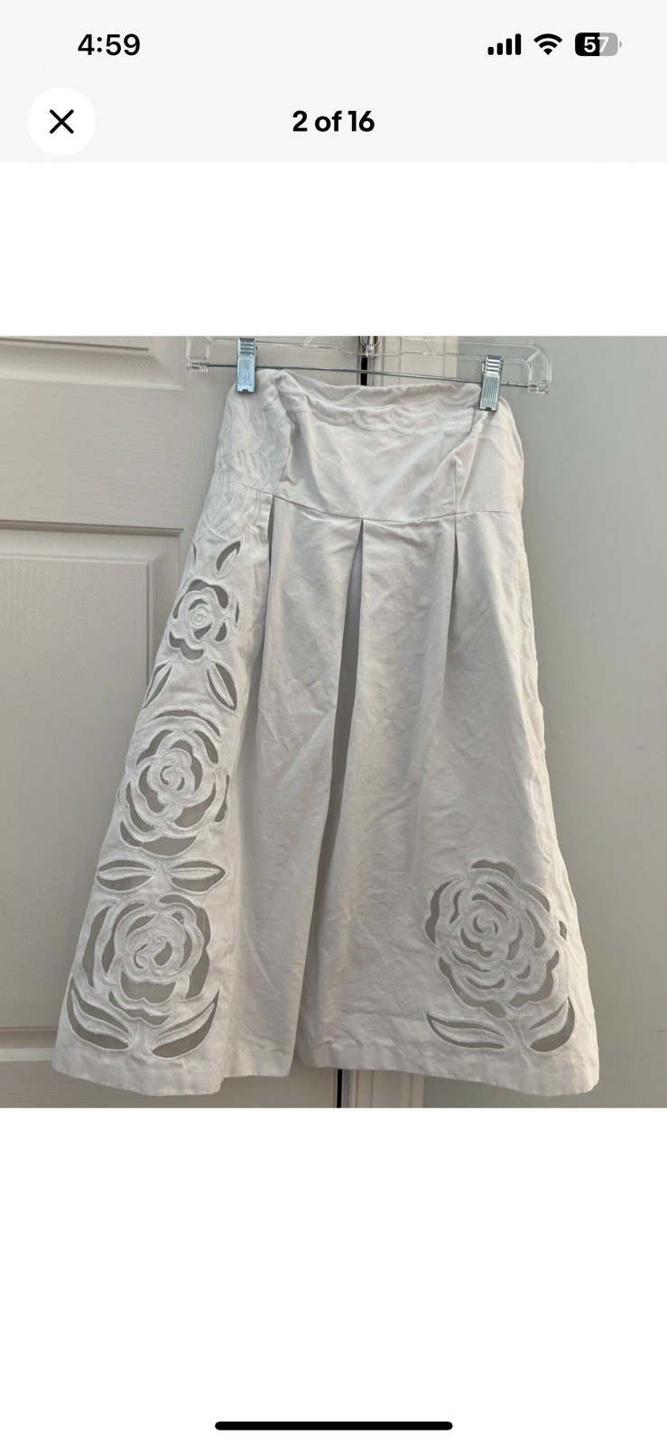 Lilly Pulitzer White Strapless Bridal Women's Dress   Size 0
