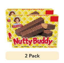  2 pack Snack Cakes, Little Debbie Family Pack NUTTY BUDDY  wafers