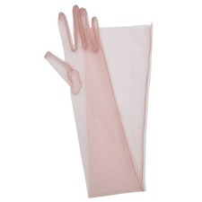 Sheer Tulle Long Gloves 55cm Wedding Ultra Thin Gloves for Church Tea Parties