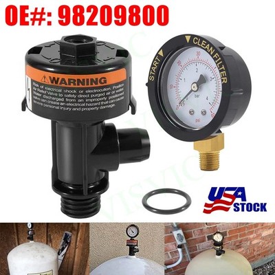 98209800 For Pentair Clean & Clear/FNS/Predator Air Relief Valve w/Gauge New