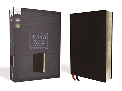NASB, Thinline Bible, Bonded Leather, Black, Red Letter, 1995... - - Image 5
