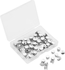 30 Pieces Metal Pin Backs Locking Pin Keepers Locking Clasp with Storage Case