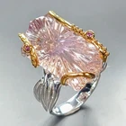 New Arrived 37 ct Natural Ametrine Ring 925 Sterling Silver Size 7.5 /R460166