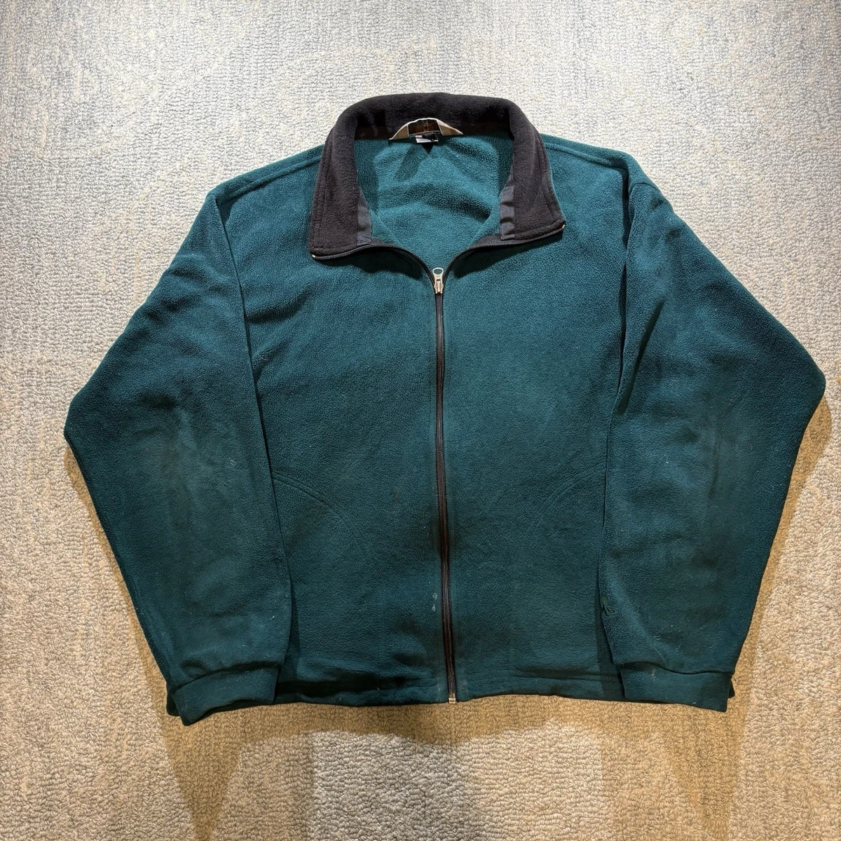 Veste Polaire EMS à Fermeture éclair Verte, Manches Longues, Taille M Pour Homme - K#2148