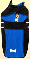 Zack  Zoey Warm Reflective Reversible Thermal Dog Jacket Black/Blue XXL NEW