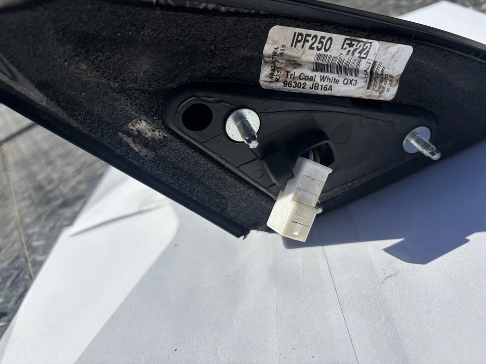 Nissan Altima 2008 espejo retrovisor de puerta izquierda blanco OEM cupé lado izquierdo Foto 3 de 3