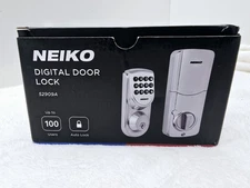 52909A Keyless Electronic Deadbolt Door Lock, Brushed Silver, Battery Powered...