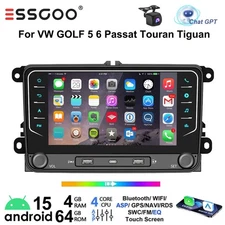 7" Car Stereo Radio For VW Volkswagen Jetta Passat Carplay GPS Touch Screen 64GB