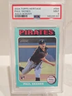 2024 TOPPS HERITAGE AQUA BORDER #594 PAUL SKENES ROOKIE RC PSA 9