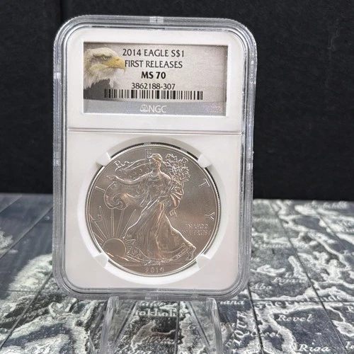 2014 $1 SILVER EAGLE NGC MS70 EARLY RELEASES