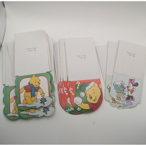 44 Vintage Disney Christmas Gift Tags Cards Lot Winnie the Pooh Minnie Holiday