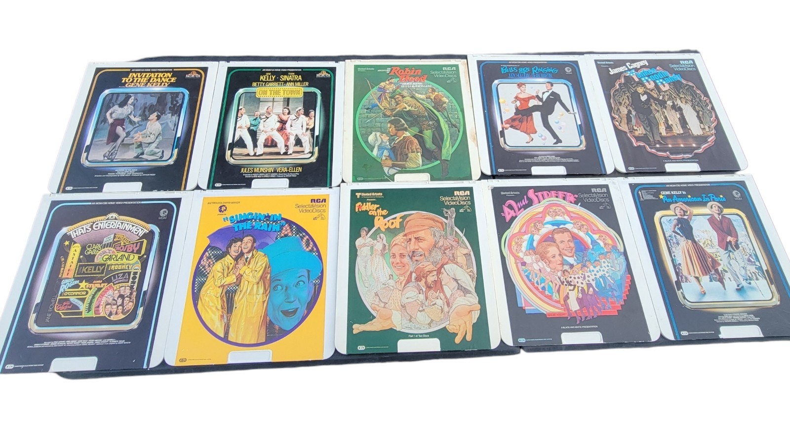 Lot of 10 Selectavision Video Disc CED Musicals and plays