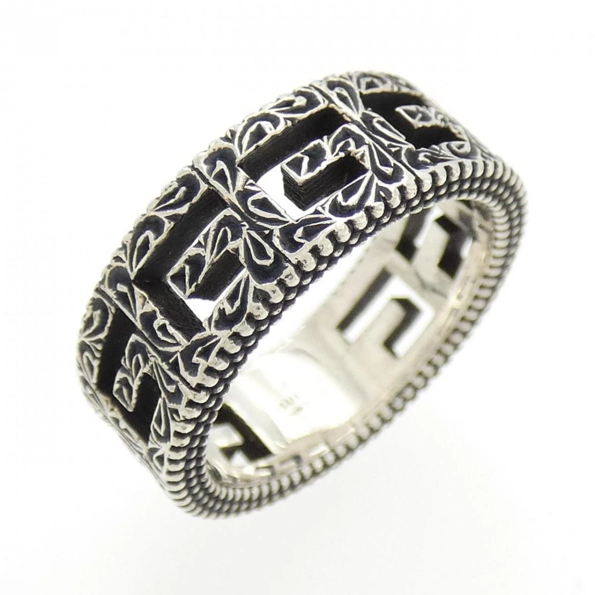 Bague Gucci Square G Argent 9,5 Occasion Authentique Bijoux Accessoires