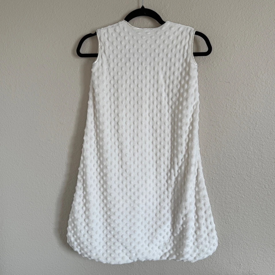 Manta portátil Halo SleepSack grande 12-18 meses blanca Minky Dot niño bebé Foto 2 de 4