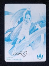 2021-22 Court Kings Modern Strokes Printing Plate Cyan 1/1 Klay Thompson #3 14hk