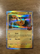 pikachu pokemon card trick or trade 062 - Holofoil BOOster Bundle 2023 Promo Retreat cost Pokemon 2023 Trick or Treat