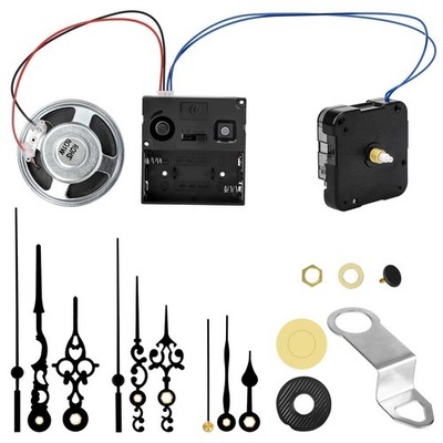 EEEKit Chiming Clock Mechanism Replacement, Battery Motors with Chime Black 