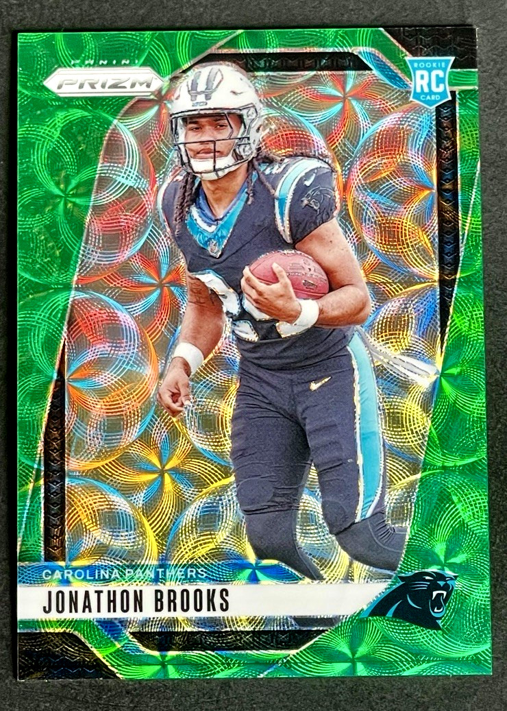 2024 Panini Prizm Jonathon Brooks /75 Rookie Green Scope Prizm RC #357 Panthers
