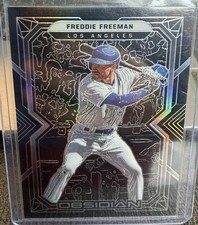 2022 Panini Chronicles - Obsidian Freddie Freeman #31 Silver Holo LA Dodgers