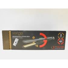 Verge Pro Styling Flat Iron HS093A Black Inglam for Unisex 1 Inch LOOKS NEW