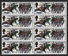 GB 1966 sg712pb Battle Of Hastings 1/6 Phosphor Club Flaw Error Block MNH B469