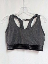 Avia Sports Bra Womens Size XL 16-18 Black Wireless Strappy EXCELLENT