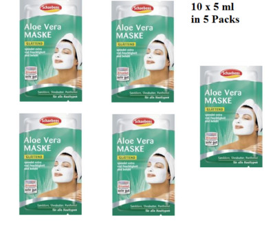  Schaebens moisturizing Aloe Vera mask - 5 Packs for 10 applications New