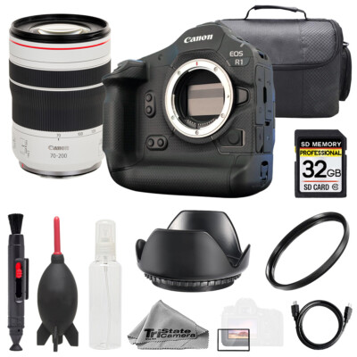 Canon EOS R1 + RF 70-200mm f/4L IS USM Lens +32GB+ UV Filter- Basic Kit