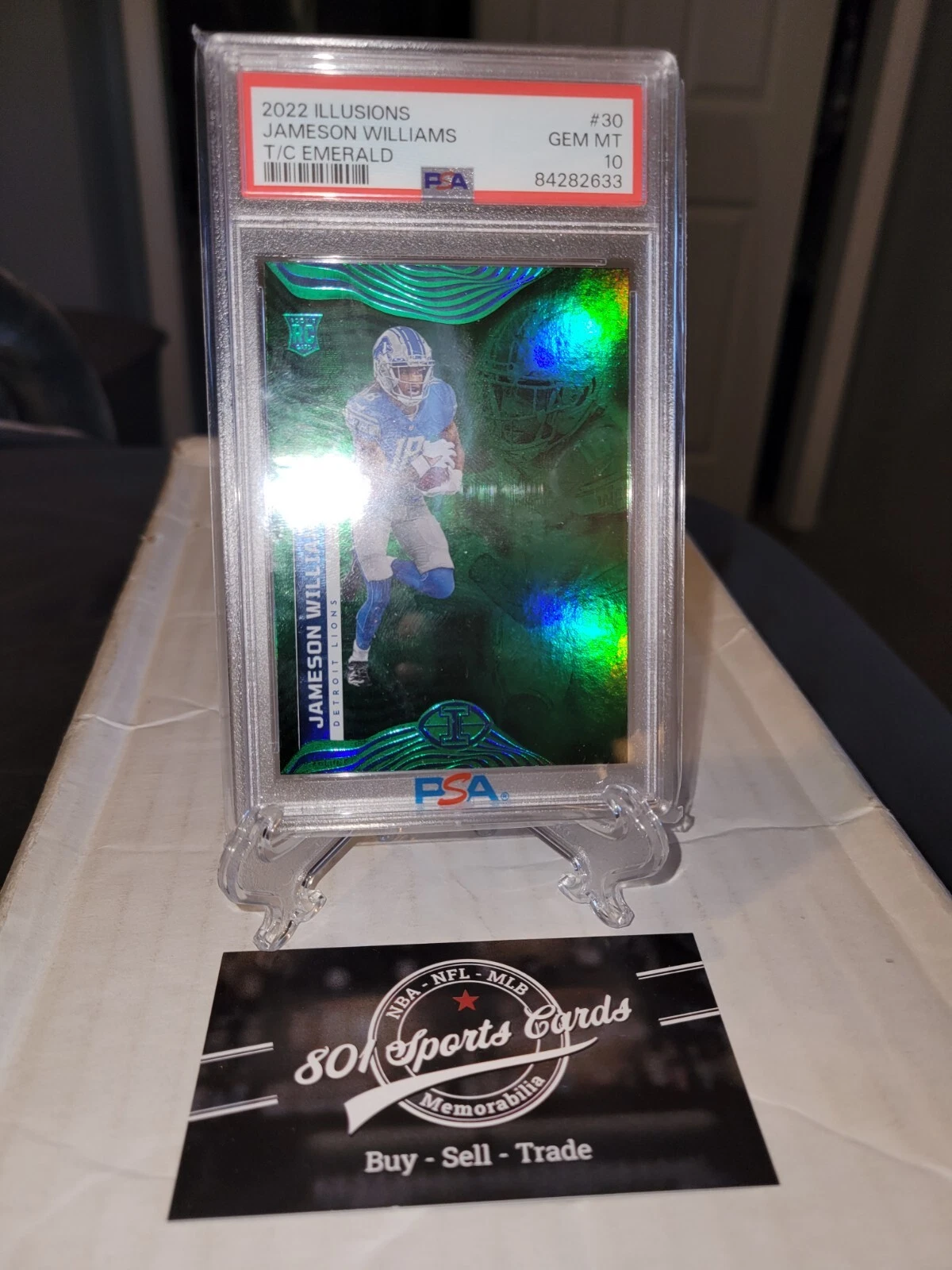 Jameson Williams Panini Illusions #30 Trophy Collection Emerald