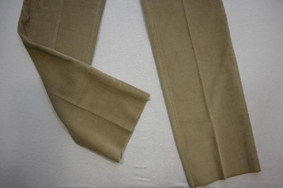 VTG Eddie Bauer Corduroy Pants Country Hunting Beige Rugged Flat Mens Sz 33 UNF - Image 3 of 4
