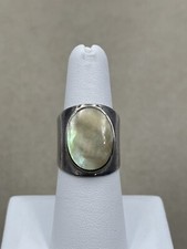 Vintage Moonstone 925 Sterling Silver Cocktail Ring Size 7