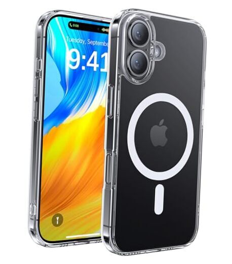Magnetic for iPhone 16 Case,[Compatible with MagSafe][Military Grade Drop Clear