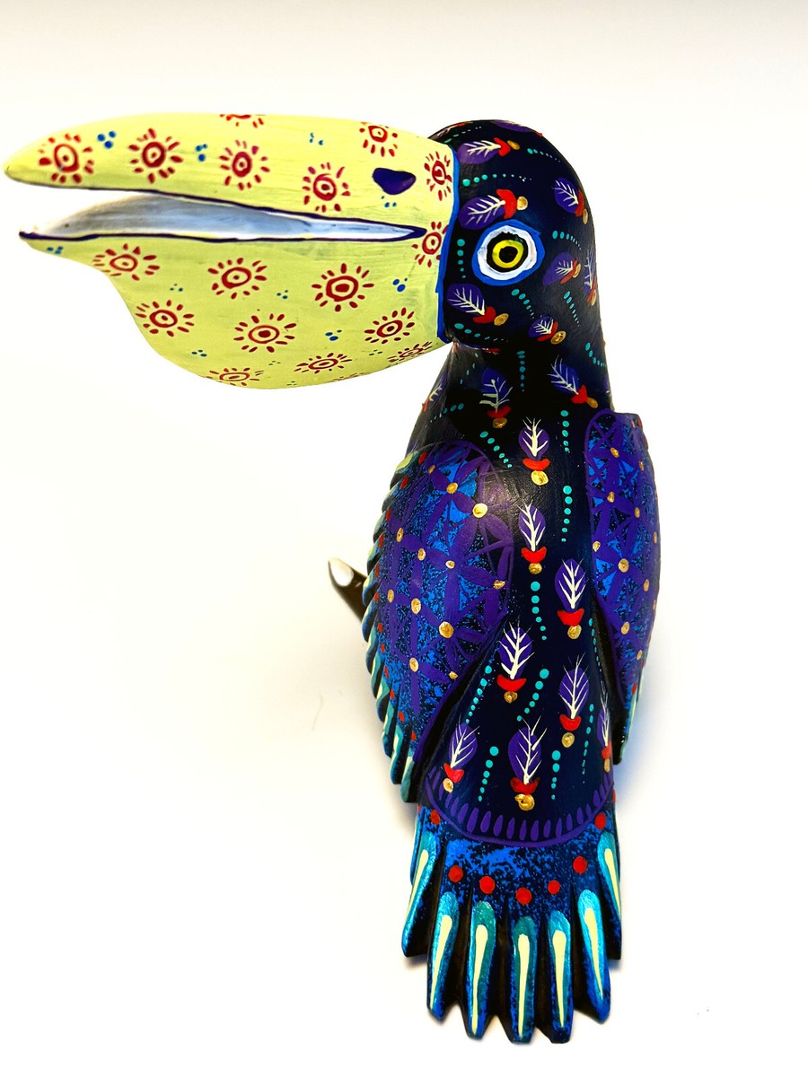 Oaxacan Wood Carving, PELICAN BIRD Alebrije, Mexican Folk Art