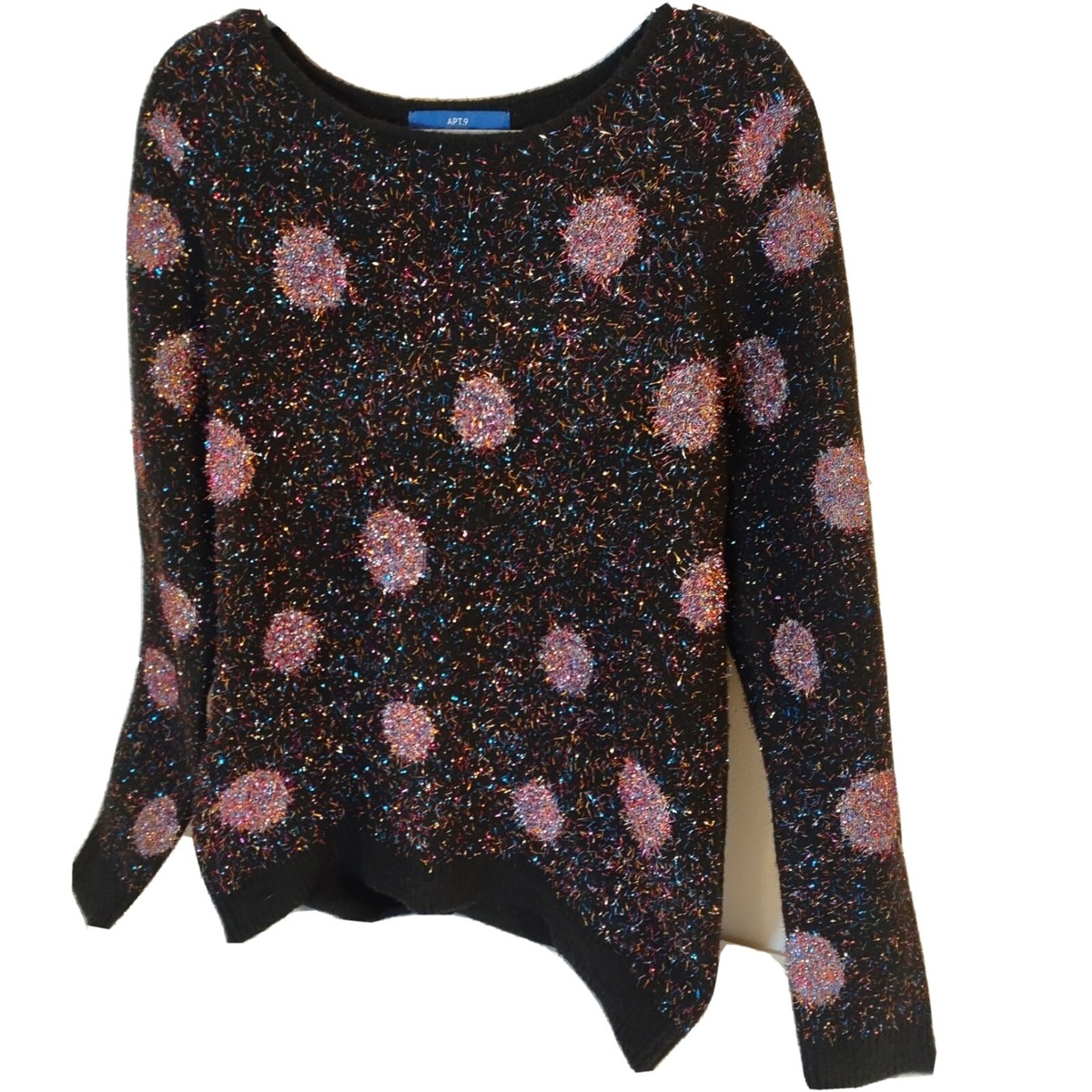 Black Pl Sequin Long Sleeved Peplum Top | Boohoo A
