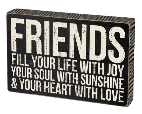 Wood Box Sign - Friends Fill - New - 31075 - Picture 1 of 1