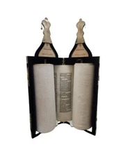 Torah Scroll Worthy of Repair Beautiful Writing Fancy Bag Complete sheets Sep...