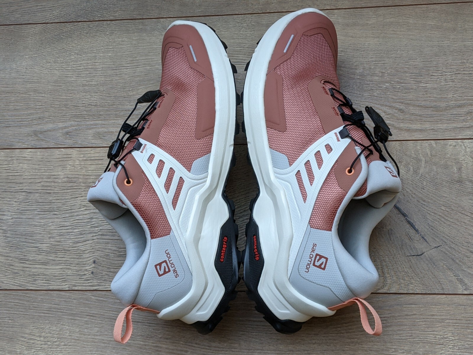 NOS Scarpe da trekking trail running da donna Salomon X RAISE rosa leggere US 10 5