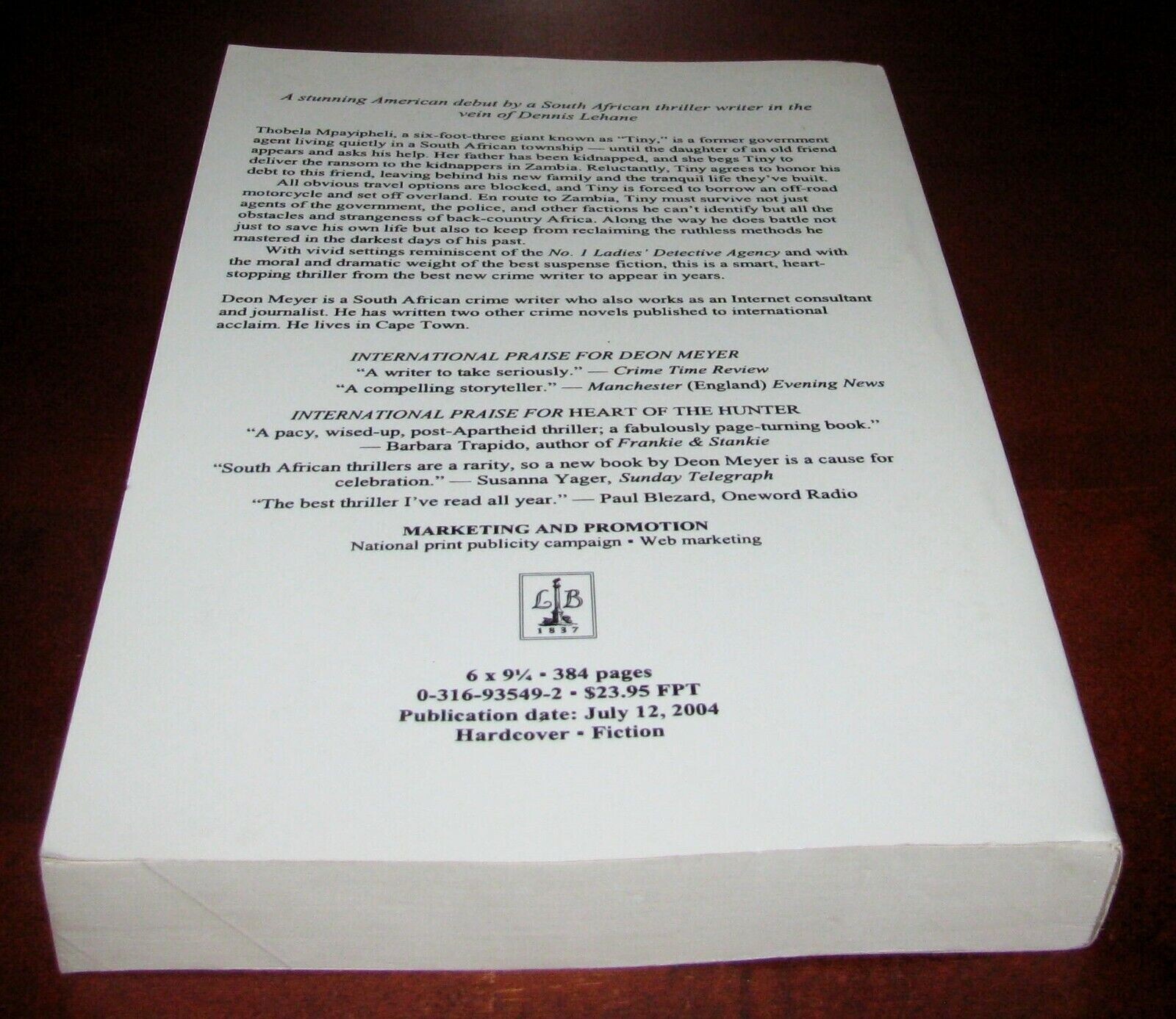 Heart of the Hunter Deon Meyer ARC Uncorrected Proof 1st Edition Paperback