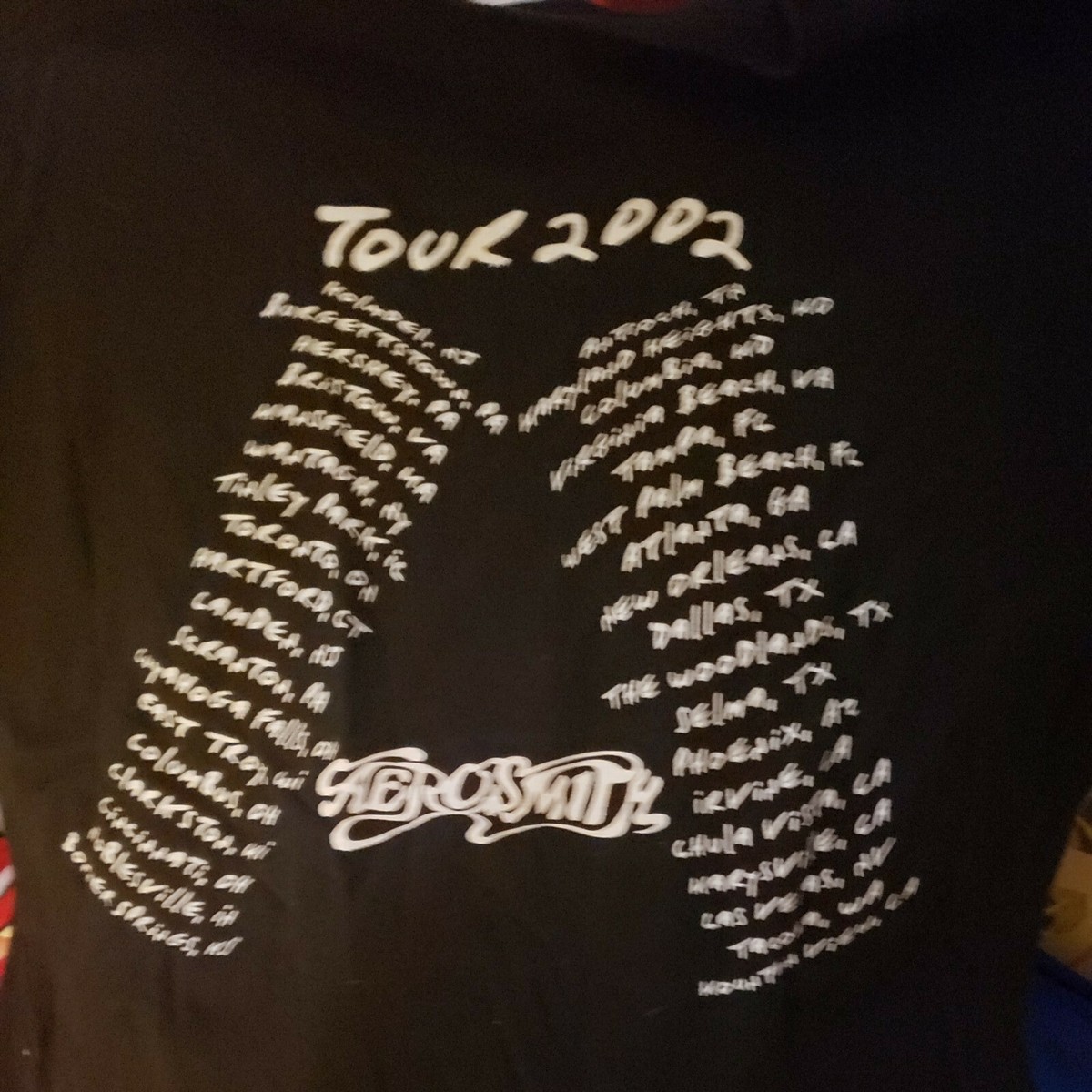 Vintage 2002 Aerosmith Tour T-shirt Cygnus Sz M Black | eBay