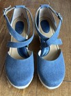 Women’s Boc Bree Espadrille Wedges, Denim Blue, Size 10M, NEW! — photo 1